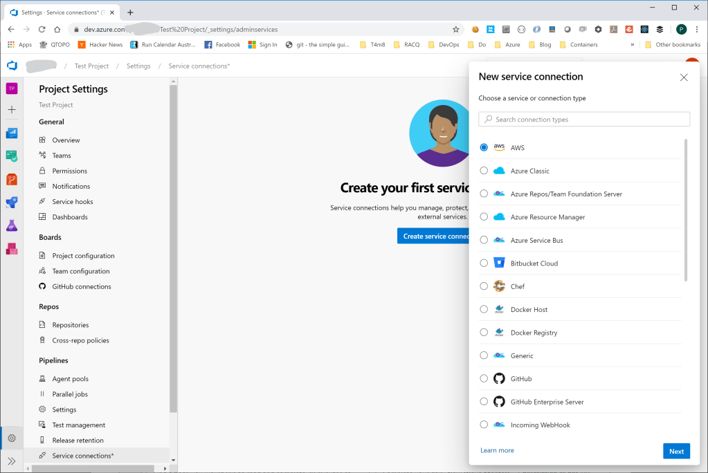 Add an AWS connection